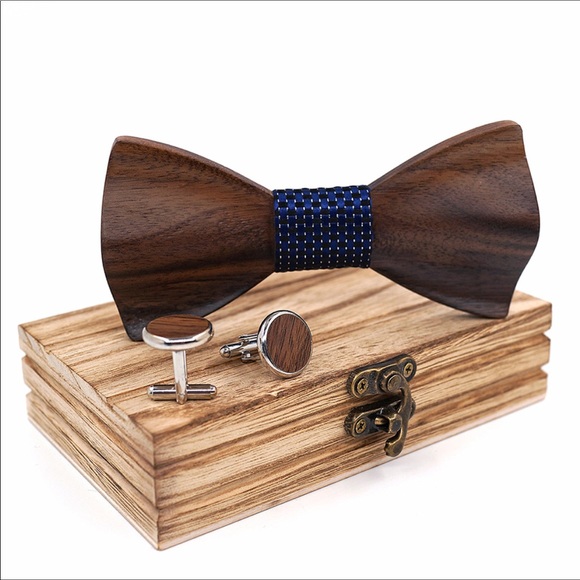 Other - HandCarved KOA Wood BowTie AND Matching Cufflinks